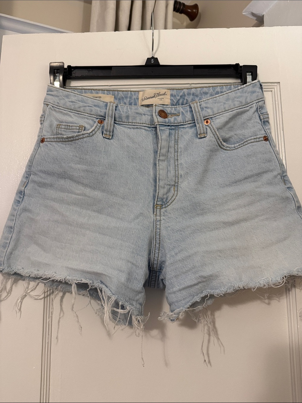 Universal Thread Light Blue High-Rise Cutoff Denim Shorts
